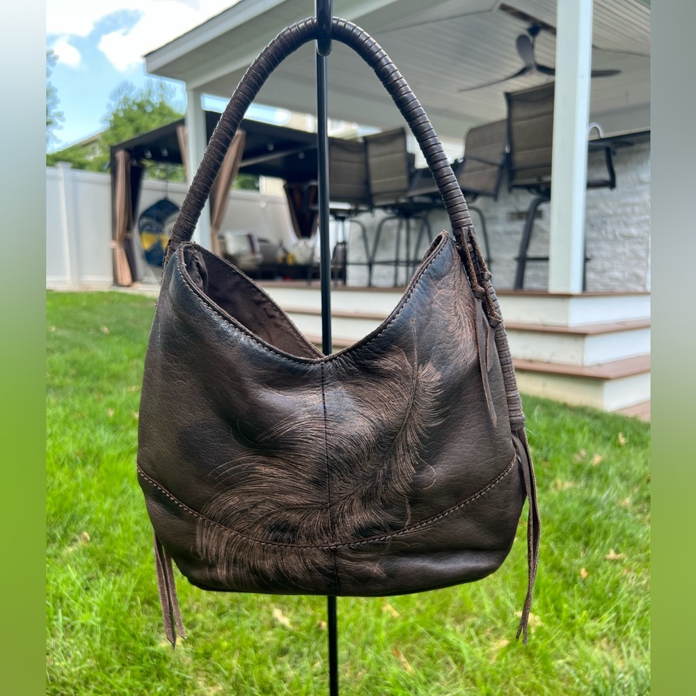 Dark Brown Leather Hobo Bag Great Condition